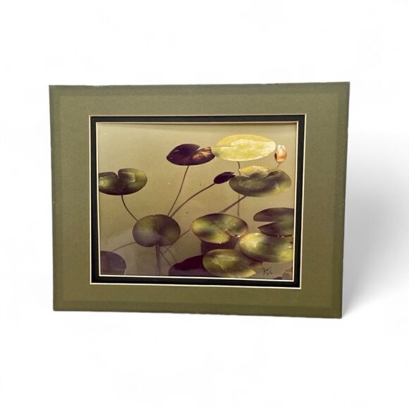 Waterlilies Lili Pad  Photograph Artist Signed Double Mat - Picture 2 of 9